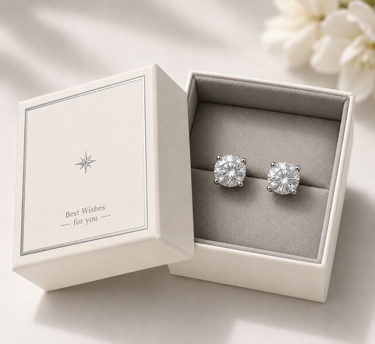 Special Deal- 4CTW Moissanite 925 Solitaire Stud Earrings