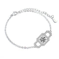 1CT Halo Moissanite Bracelet  - 925 Sterling Silver