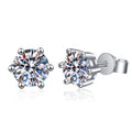 2CT/4CT/6CT Moissanite Solitaire Stud Earrings