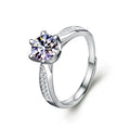 1CT/2CT Starlight Queen  Adjustable Moissanite Ring - 925 Sterling Silver