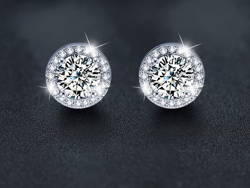 2CTW/4CTW Moissanite  Stud Earrings - 925 Sterling Silver