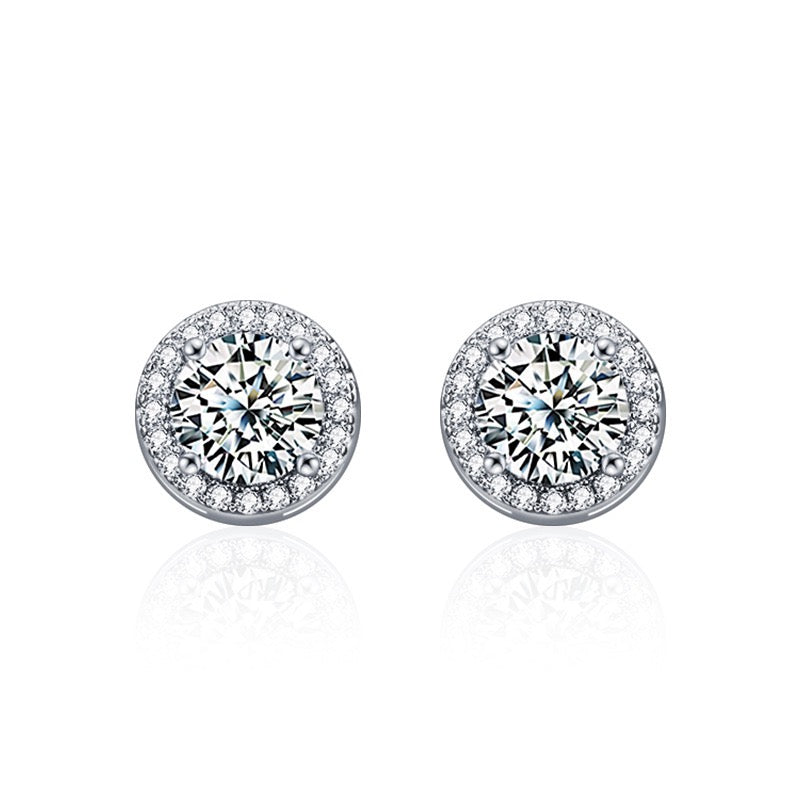 2CTW/4CTW Moissanite  Stud Earrings - 925 Sterling Silver