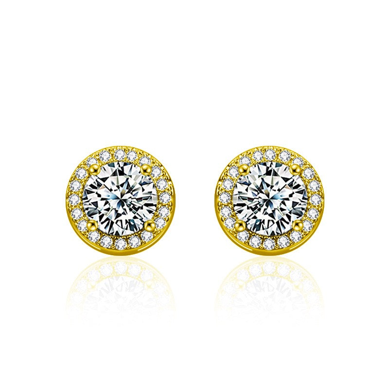 2CTW/4CTW Moissanite  Stud Earrings - 925 Sterling Silver