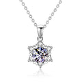 2CT Snowflake Moissanite Necklace  - 925 Sterling Silver