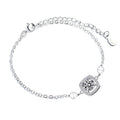 1CT Halo Moissanite Bracelet  - 925 Sterling Silver