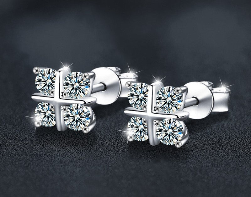 3.2CT Moissanite Stud Earrings - 925 Sterling Silver