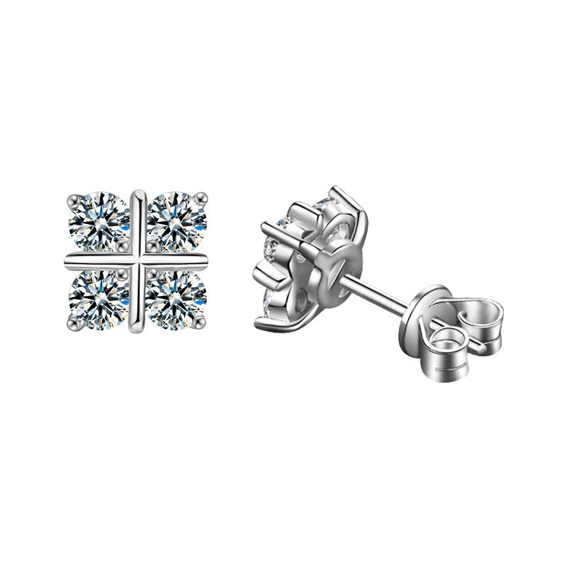 3.2CT Moissanite Stud Earrings - 925 Sterling Silver