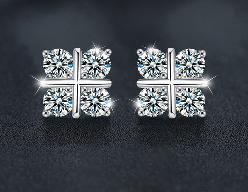 1.6 CT Moissanite Stud Earrings - 925 Sterling Silver