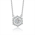 1CT Snowflake Moissanite Necklace - 925 Sterling Silver
