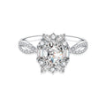 1 CT Blooming Flower Moissanite Ring Size 7 - 925 Sterling Silver