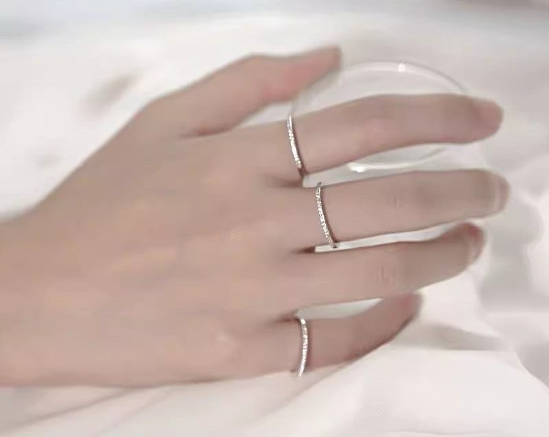Eternity Band Moissanite Ring Size 7 - 925 Sterling Silver