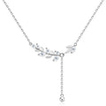 1 CT Leaf Moissanite Necklace - 925 Sterling Silver