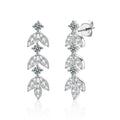 1.2 CT Leaf Moissanite Earrings - 925 Sterling Silver