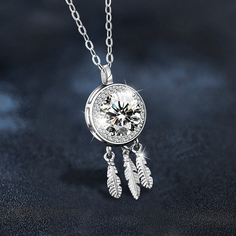 1 CT Dreamcatcher Moissanite Necklace - 925 Sterling Silver