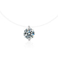 2CT  Mermaid Tear Moissanite Necklace- 925 Sterling Silver