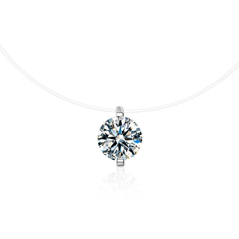 2CT  Mermaid Tear Moissanite Necklace- 925 Sterling Silver