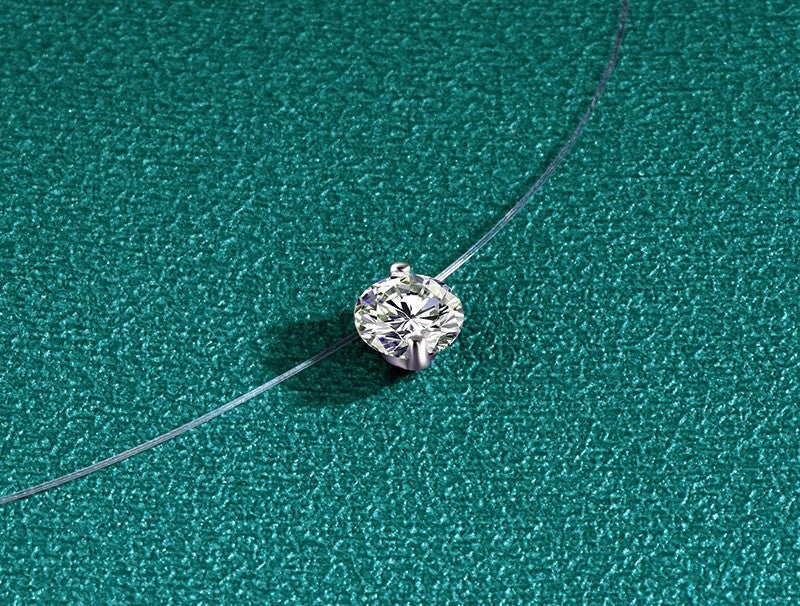 2CT  Mermaid Tear Moissanite Necklace- 925 Sterling Silver
