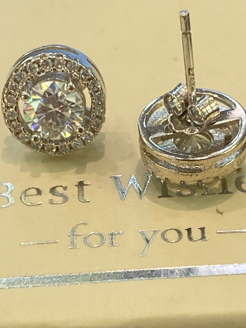 1 CT Moissanite  Stud Earrings - 925 Sterling Silver
