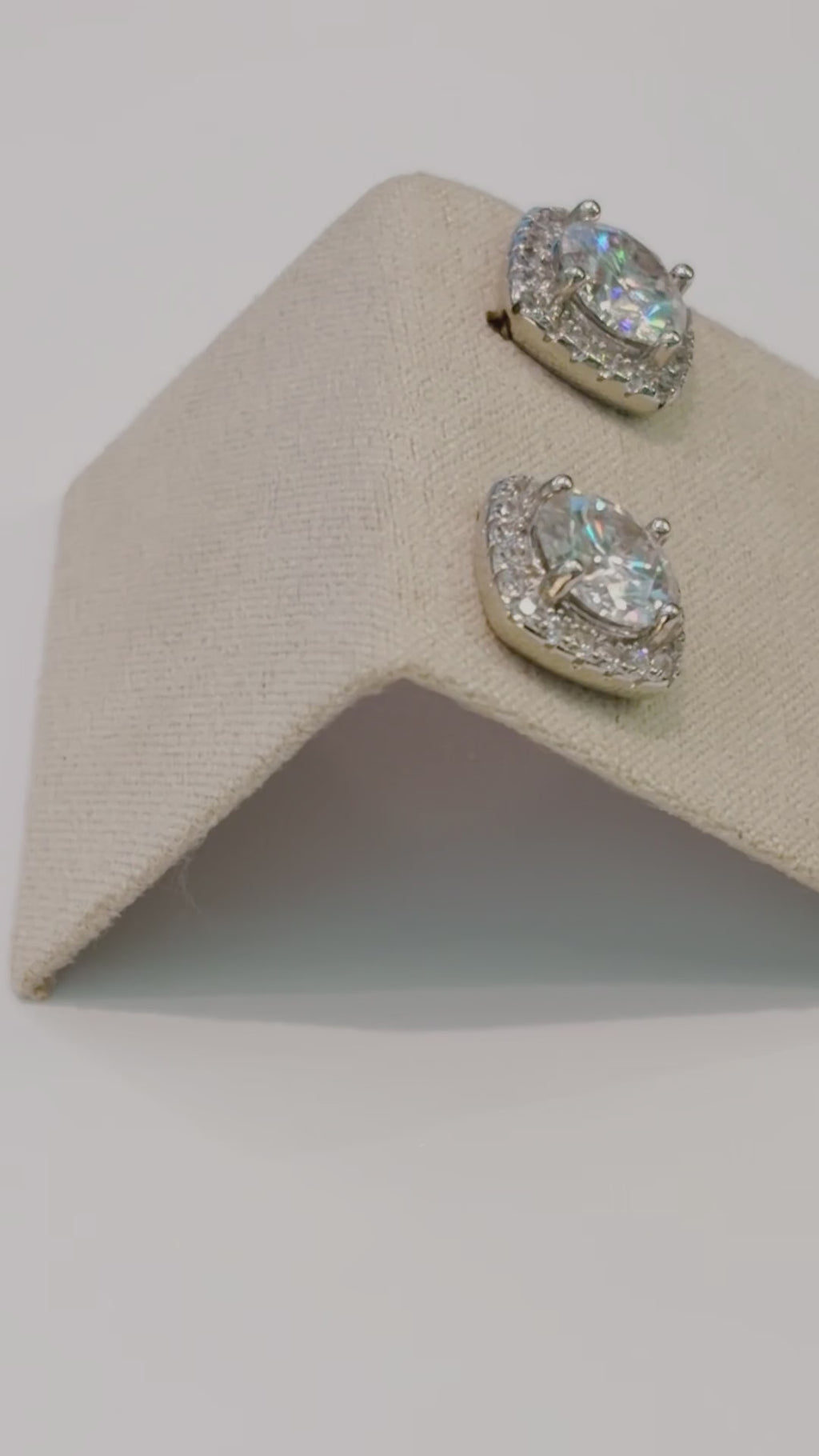 2CTW/4CTW Moissanite  Stud Earrings - 925 Sterling Silver