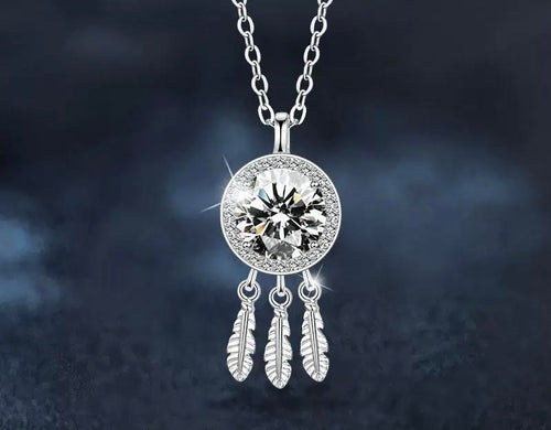 1 CT Dreamcatcher Moissanite Necklace - 925 Sterling Silver