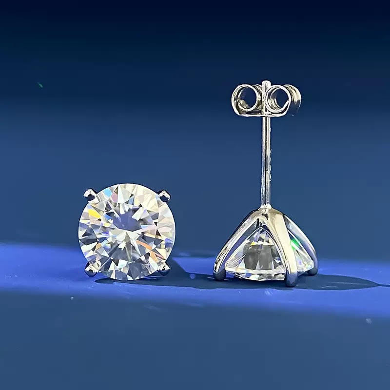Special Deal- 4CTW Moissanite 925 Solitaire Stud Earrings